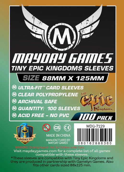 Mayday Games Card Tiny Epic Sleeves 88mm x 125mm (100) MDG7129